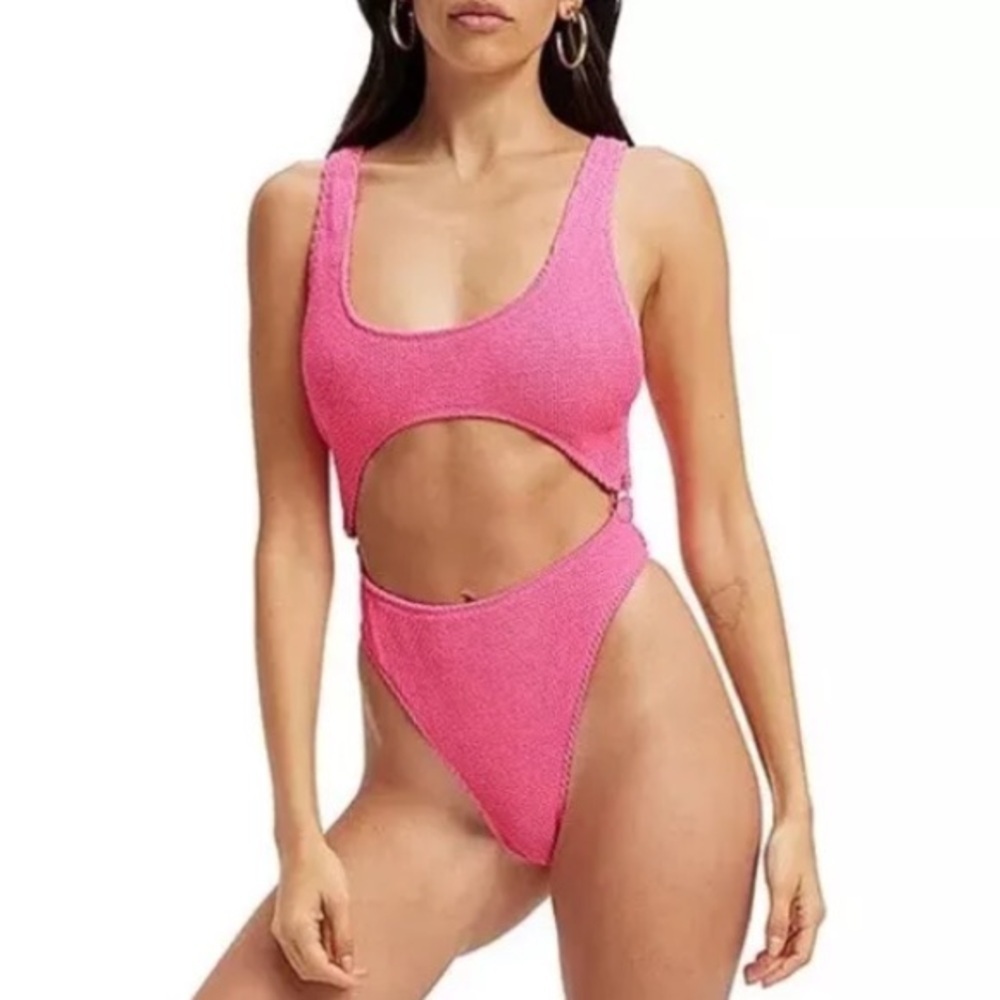 Good American “Always Fit” Monokini in Bright Pink Size 1/2 (S/M)